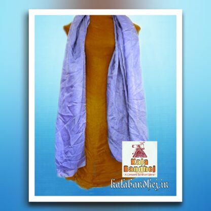 Gaji Silk Rust – Silver Blue Plain Dress Material Bandhani