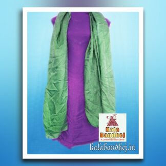 Gaji Silk   Pista – Mehndi  Plain Dress Material Bandhani