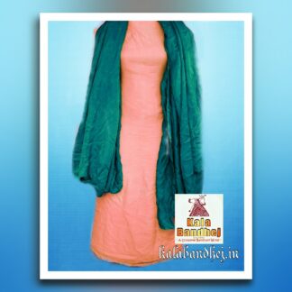 Gaji Silk   Olive – Mehndi  Plain Dress Material Bandhani