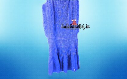 Blue Violate Gaji Silk Bandhani Dupatta Bandhani