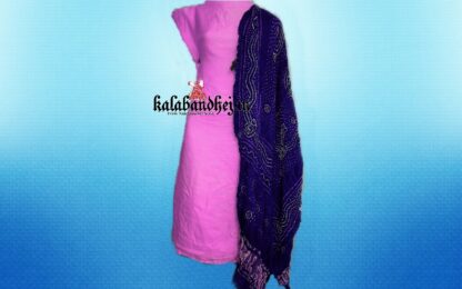 Gaji Silk Disney Magenta Dress Material Bandhani