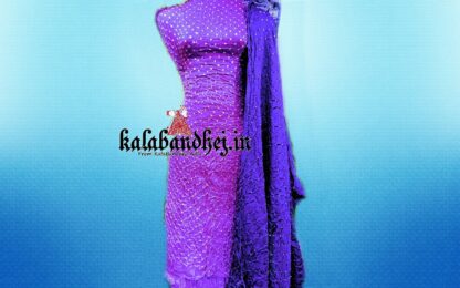 Gaji Silk Magenta Bandhani Dress Material Bandhani