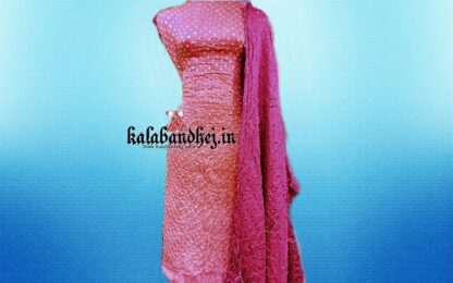 Gaji Silk Pitch Bandhani Dress Material Bandhani