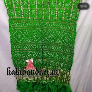Rama Green Gharchola Bandhani Saree Bandhani