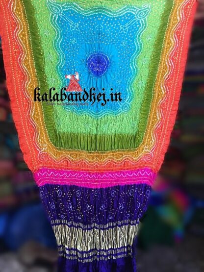 Multi Color Bandhani Gaji Silk Dupatta 10 Bandhani