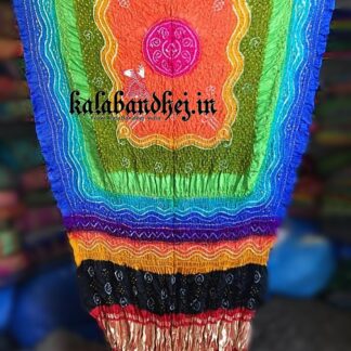 Multi Color Bandhani Gaji Silk Dupatta 10 Bandhani