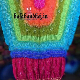 Multi Color Bandhani Gaji Silk Dupatta 6 Bandhani