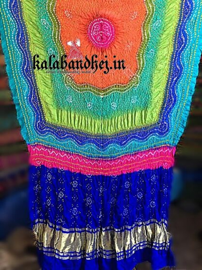 Multi Color Bandhani Gaji Silk Dupatta 8 Bandhani