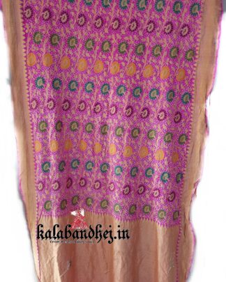 Lovender Pink Minakari Bandhani Banarasi Saree Kadwa Jari Banarasi Bandhani Sarees