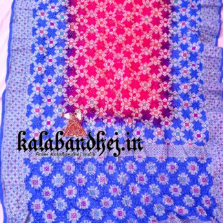 Blue-Pink Banarasi Bandhani Minakari Saree Pure Silk Banarasi Bandhani Sarees