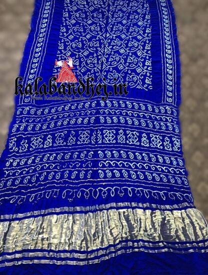 Blue Shikari Bandhani Saree Pure Gaji Silk Bandhani