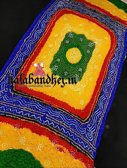Mutli Color Bandhani Duppata Gaji Silk 03 Bandhani