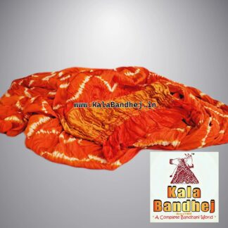 Orange Shibori Saree Modal Silk Pure Saree