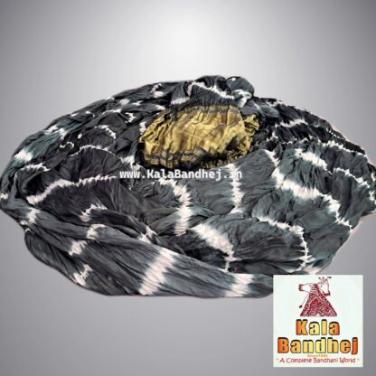 Dark Grey Shibori Saree Modal Silk Pure Bandhani