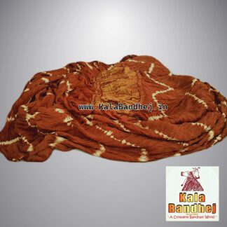 Wood Rust Shibori Saree Modal Silk Pure Bandhani