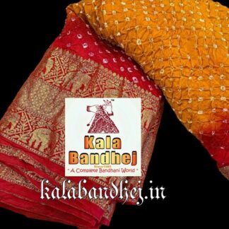 Red-Mango Kanchipuram Bandhani Saree In Pure Silk Bandhani