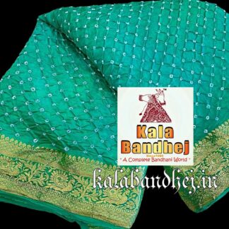 Green Kanchipuram Bandhani Saree In Pure Silk Bandhani