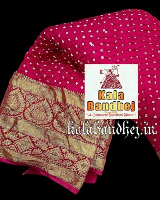Red Kanchipuram Bandhani Saree In Pure Silk Bandhani
