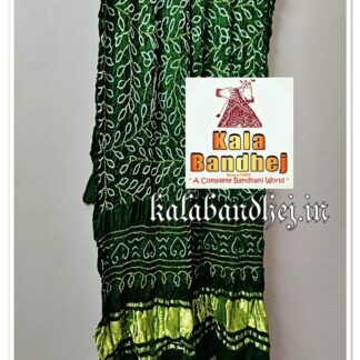 Green Bandhani Dupatta Designer Pure Gaji Silk Bandhani