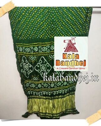 Green Pure Gaji Silk Bandhani Saree Bandhani