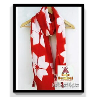 Cotton Stole Designer Stoles Scarf In Shibori Tie Dye Bandhani Pattern 18 Bandhani