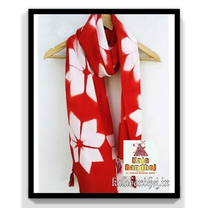 Cotton Stole Designer Stoles Scarf In Shibori Tie Dye Bandhani Pattern 20 Bandhani