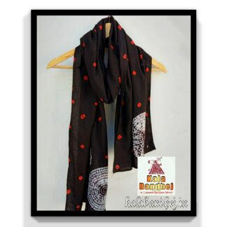 Cotton Stole Designer Stoles Scarf In Shibori Tie Dye Bandhani Pattern 25 Bandhani