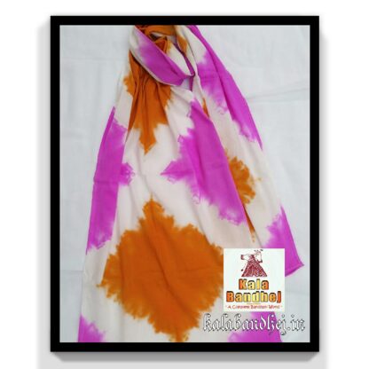 Cotton Stole Designer Stoles Scarf In Shibori Tie Dye Bandhani Pattern 53 Bandhani