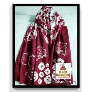 Cotton Stole Designer Stoles Scarf In Shibori Tie Dye Bandhani Pattern 60 Bandhani