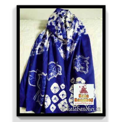 Cotton Stole Designer Stoles Scarf In Shibori Tie Dye Bandhani Pattern 61 Bandhani