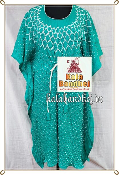 Rama Kaftan Designer Bandhani Pure Gaji Silk Bandhani