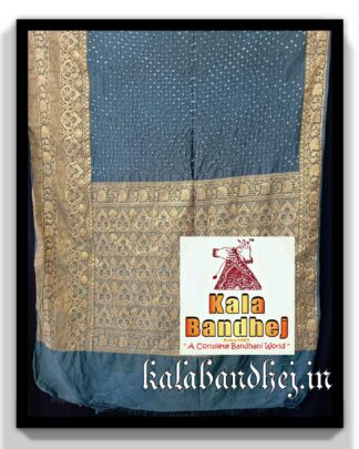 Grey Saree Kanjivaram Bandhani In Pure Silk Bandhani