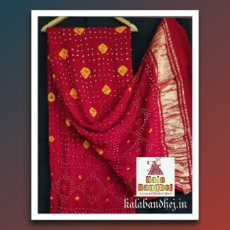 Red Bandhani Dupatta Modal Silk Bandhani