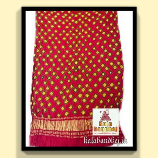 Red Bandhani Dupatta Modal Silk Bandhani