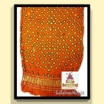 Orange Bandhani Dupatta Modal Silk Bandhani