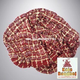 Red Gharchola Bandhani Saree Pure Kala Cotton Bandhani