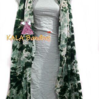 Green – White Pure SatinSilk Dress Material Dress Materials
