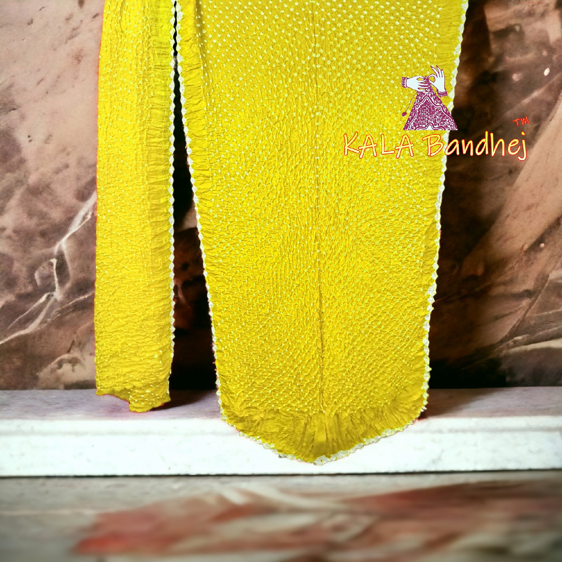 Yellow Dani Bandhani Saree Pure Modal Silk Bandhani Saree