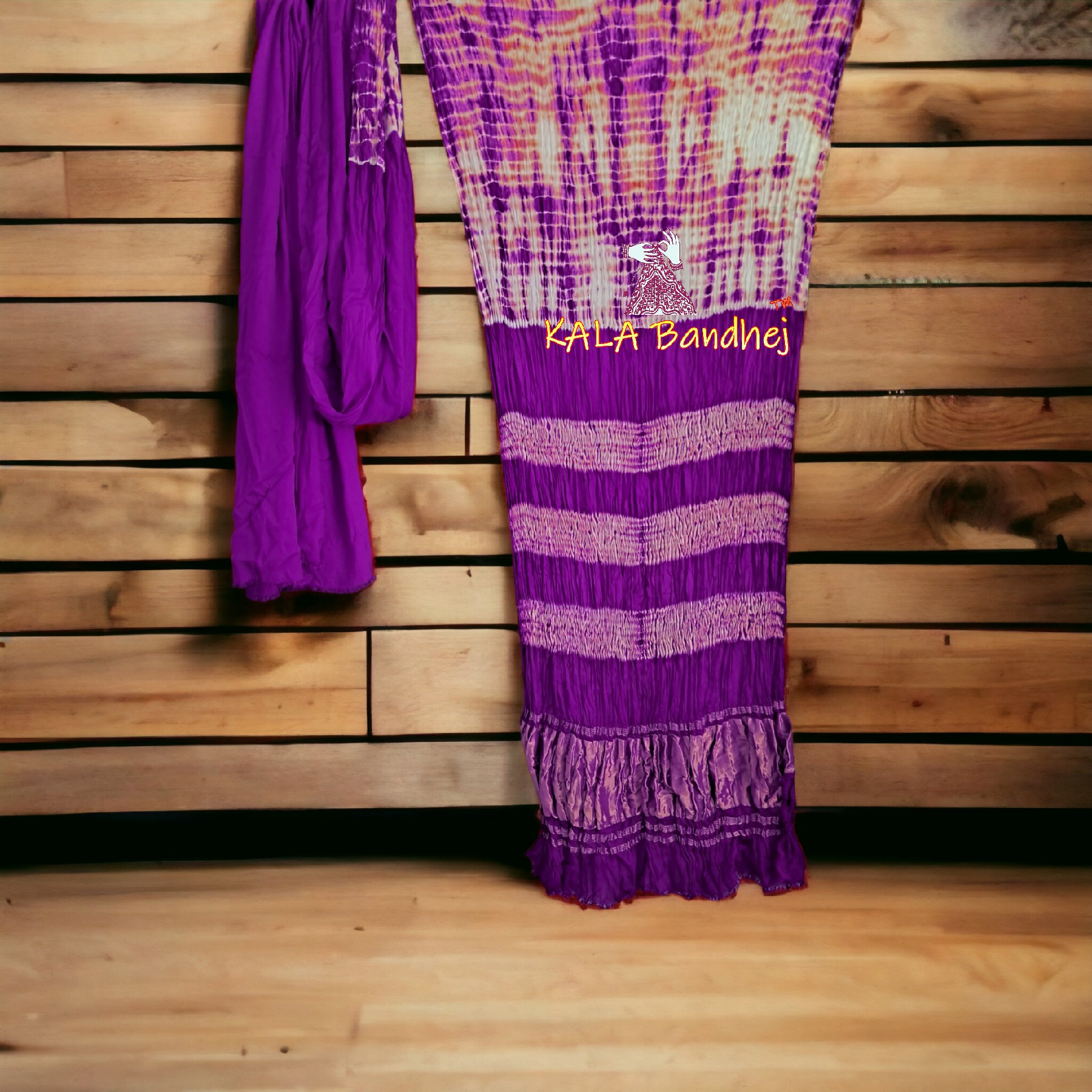 Purple Shibori Saree Pure Modal Silk Explore