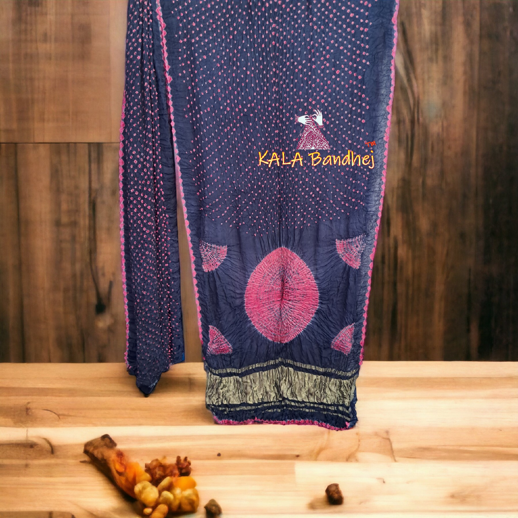 Grey Pink Bandhani Shibori Saree Pure Modal Silk Bandhani Saree