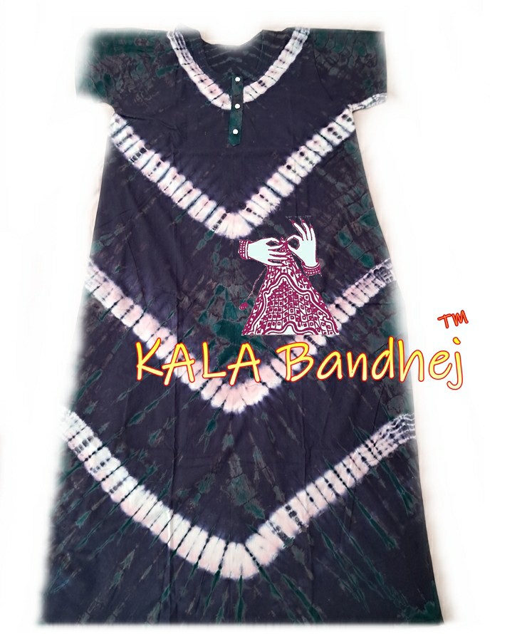 Marble Bandhani Night Gown Explore