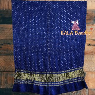 Blued Bandhani Dupatta Pure Modal Silk Bandhani Duppatta